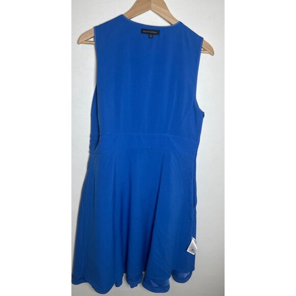 Banana Republic Blue Sleeveless V-Neck Dress Size 12 - Picture 8 of 9